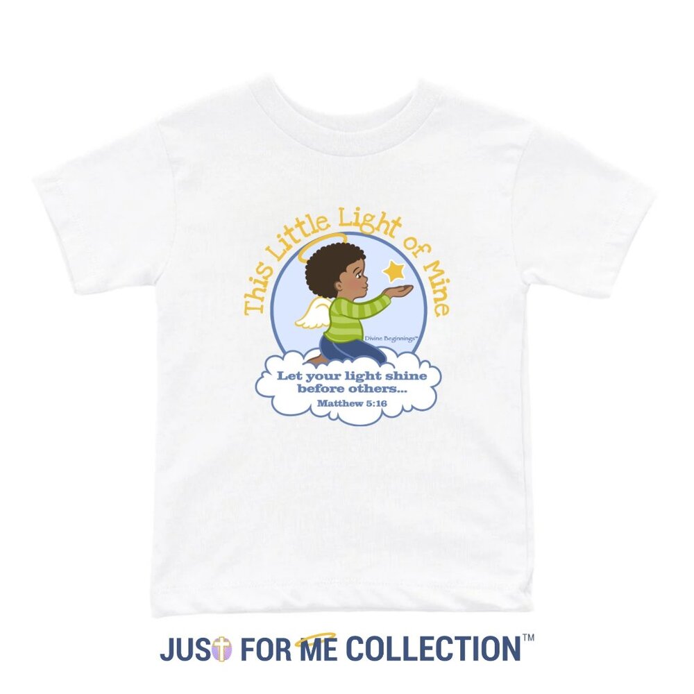 This Little Light of Mine T-shirt - Boys Toddler Christian T-shirt (Black)